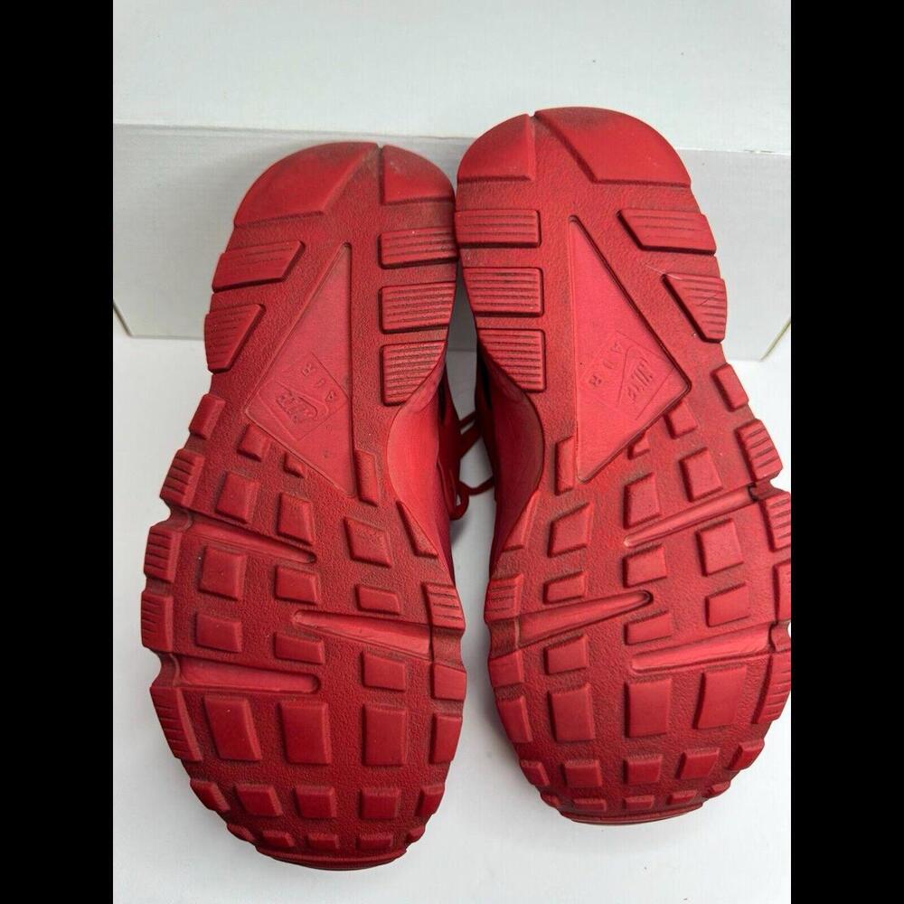 Nike Air Huarache Triple Red Men Size 7.5 Sneakers Shoes 318429-660 Run Premium - Picture 5 of 5